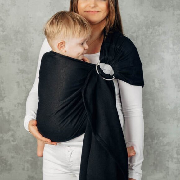NWT Lenny Lamb Ring Sling Little Herringbone Black - Picture 1 of 3